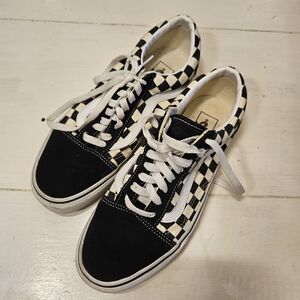 Vans Black and White Checkerboard Old Skool Sneakers